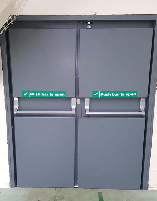 Steel security doors