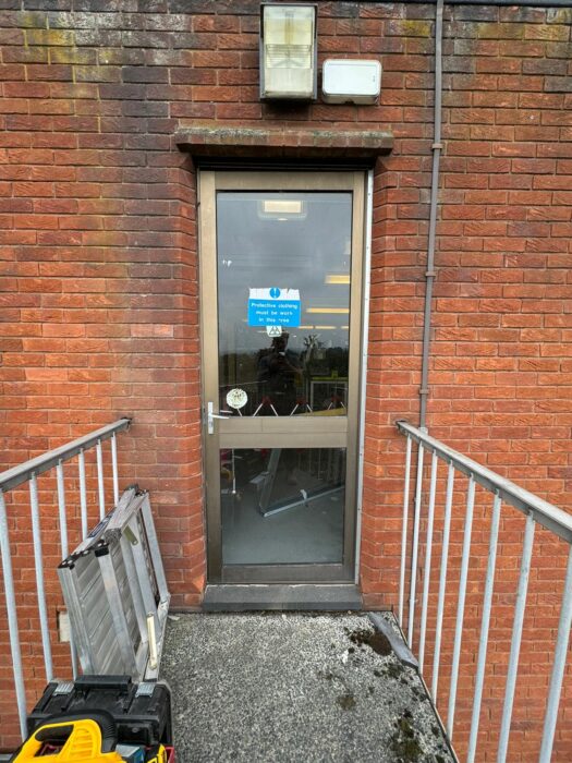 Glazed Aluminium Fire Exit Door