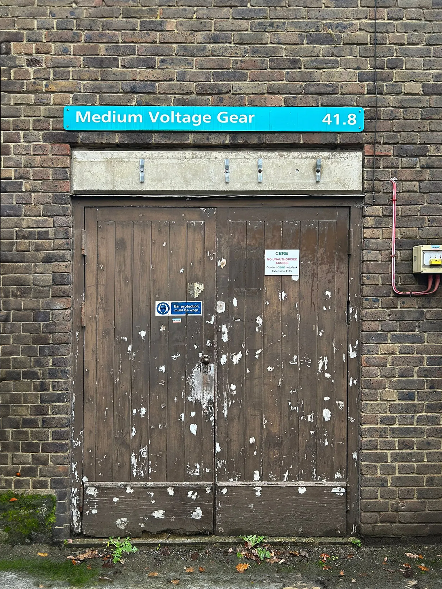 Royal Surrey County Hospital plant room door