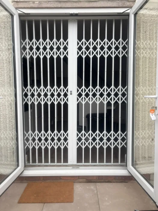 T700 security grille installed on patio doors in Solihull home