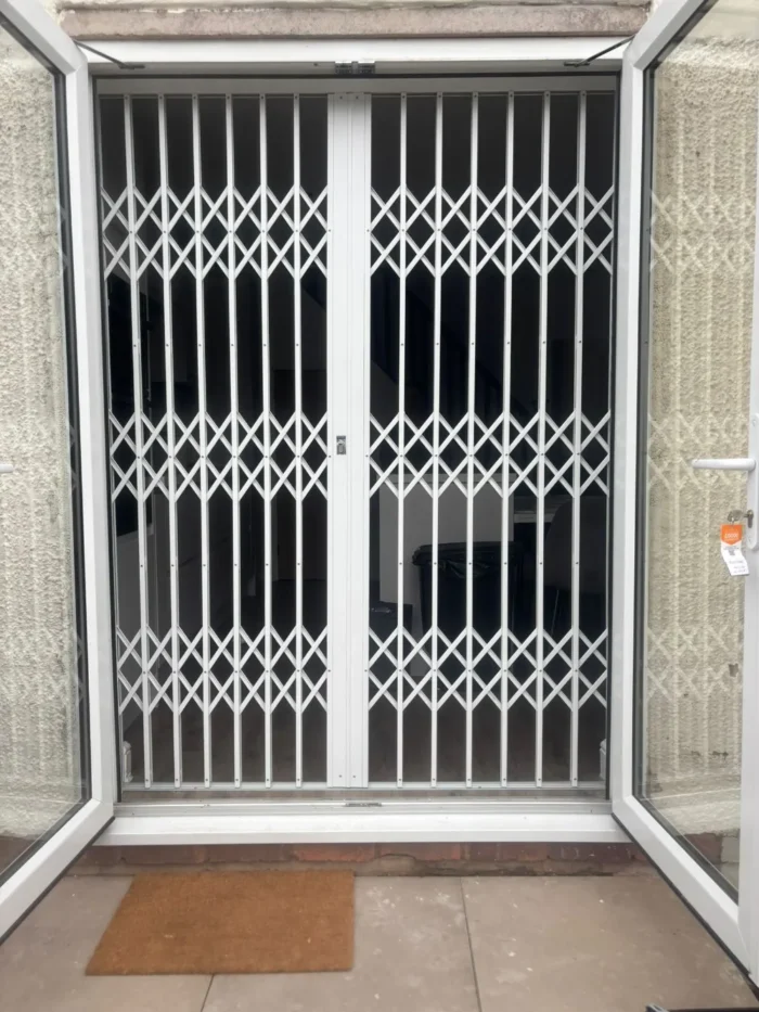 T700 security grille installed on patio doors in Solihull home