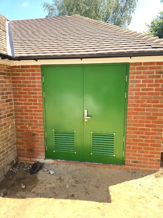 high-traffic durable toilet door refurbishment in public restroom Petersfield