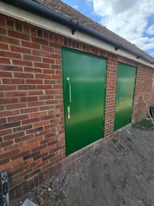 refurbished public facility toilet doors designed for safety and long-term use