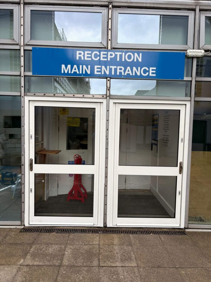 Aluminium Glazed Security Door